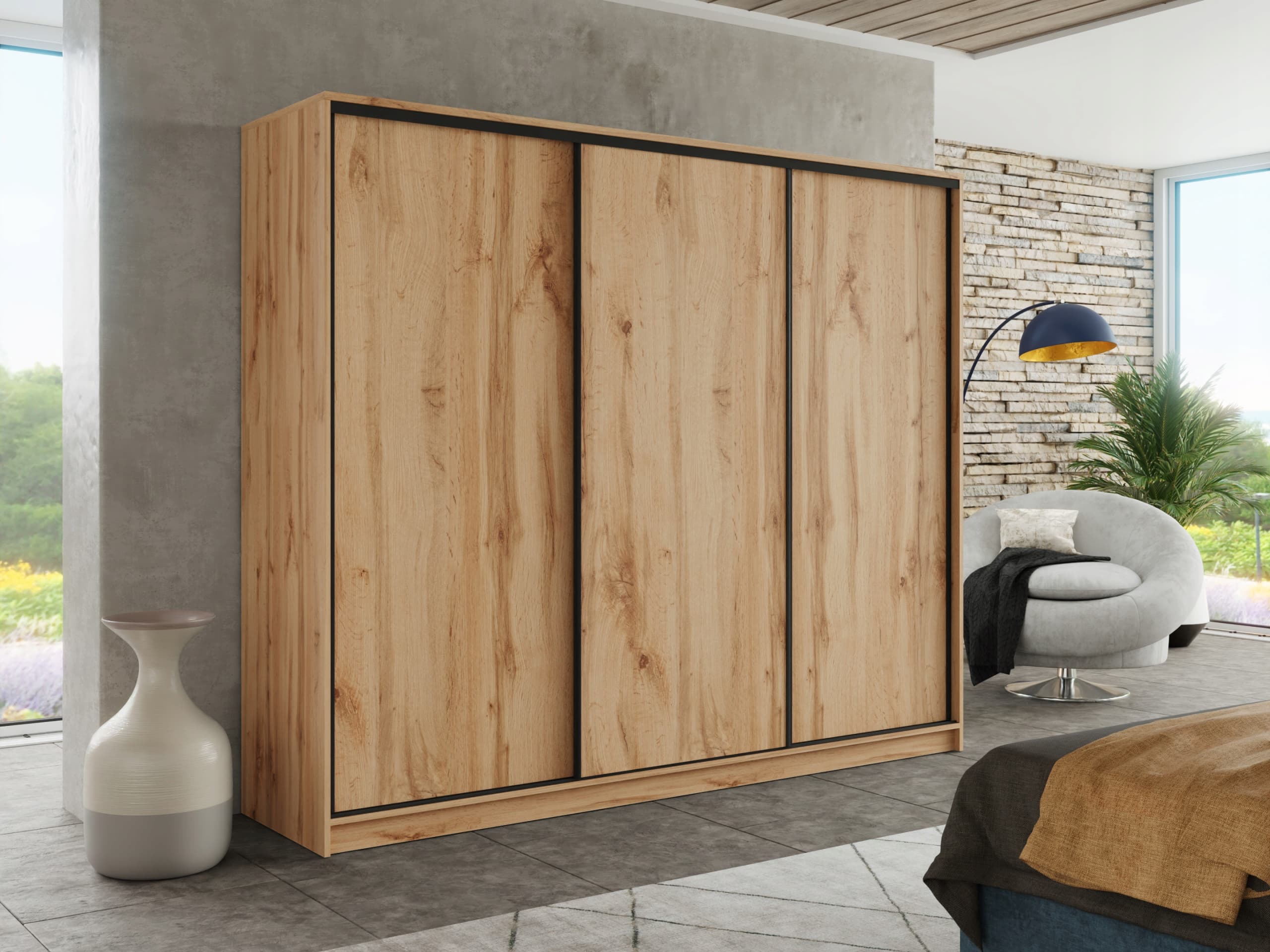 Szafa przesuwna szuflady 270x205x56 WOTAN PAOLA 16
