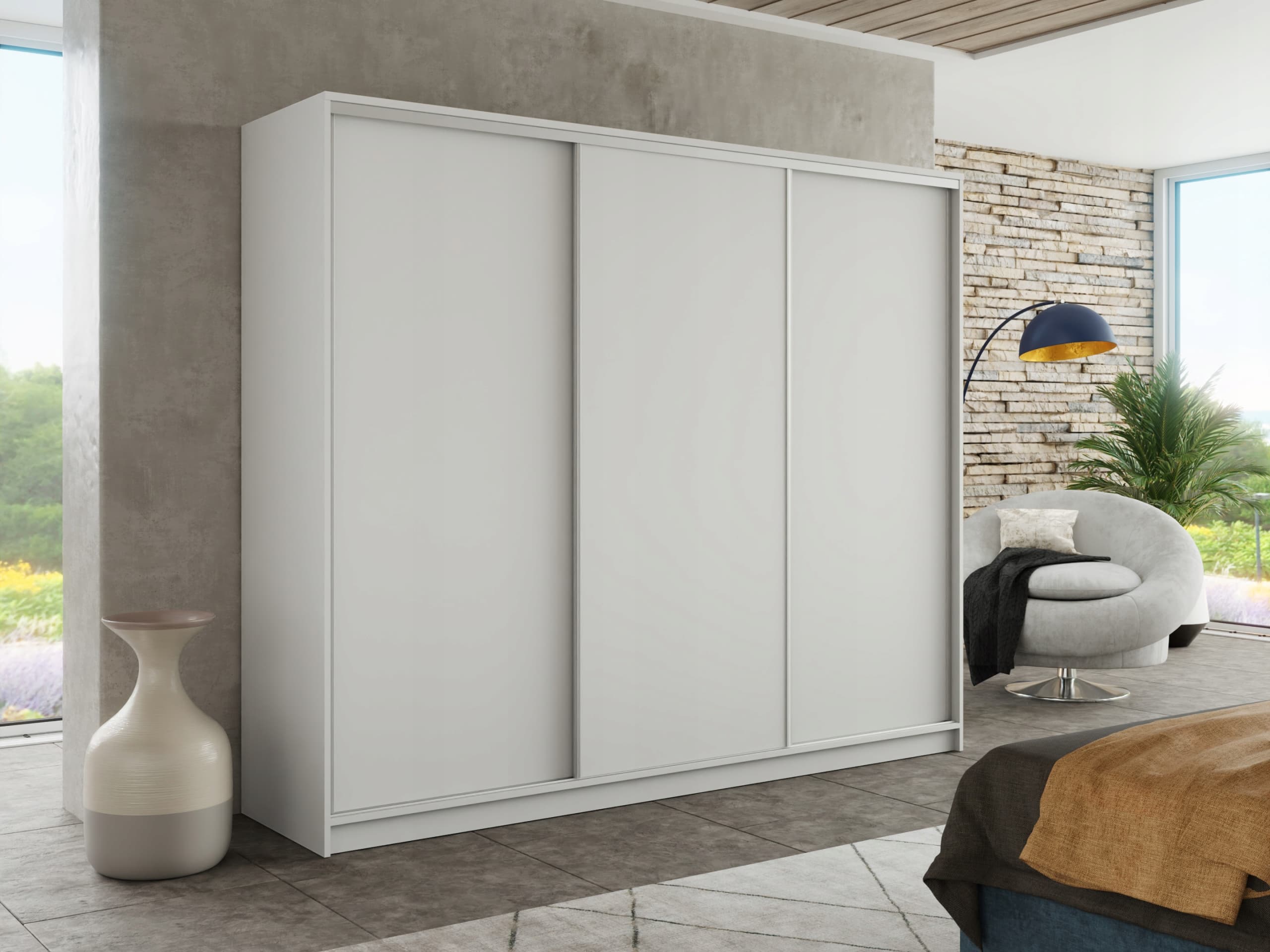 SZAFA PRZESUWNA 270x230x56cm BIAŁA PAOLA 14