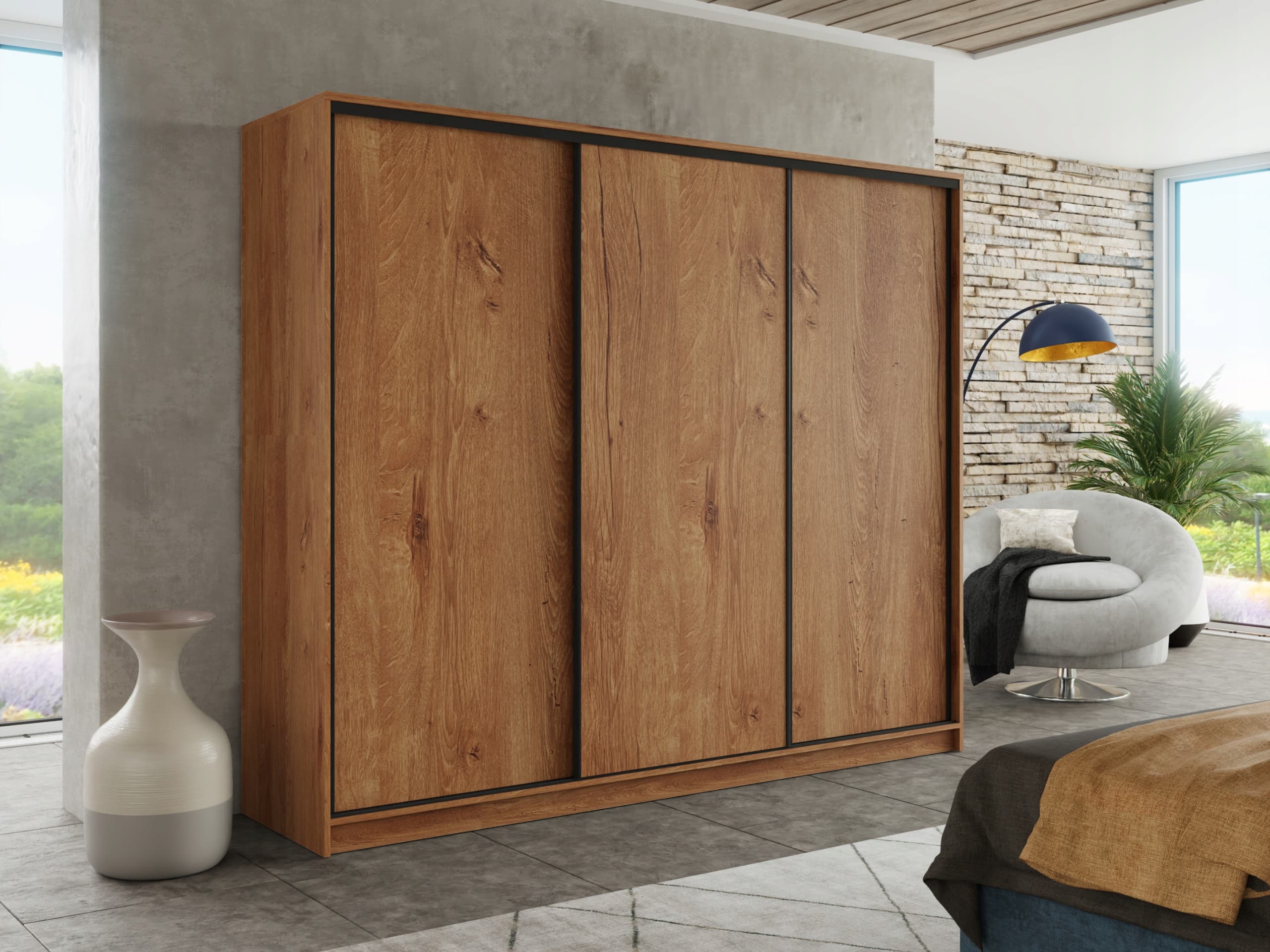 Szafa przesuwna szuflady 180x205x56 LEFKAS PAOLA 16